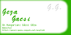 geza gacsi business card